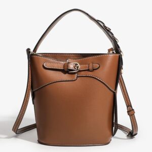 Leather Cute Backet Bag, 17*20cm