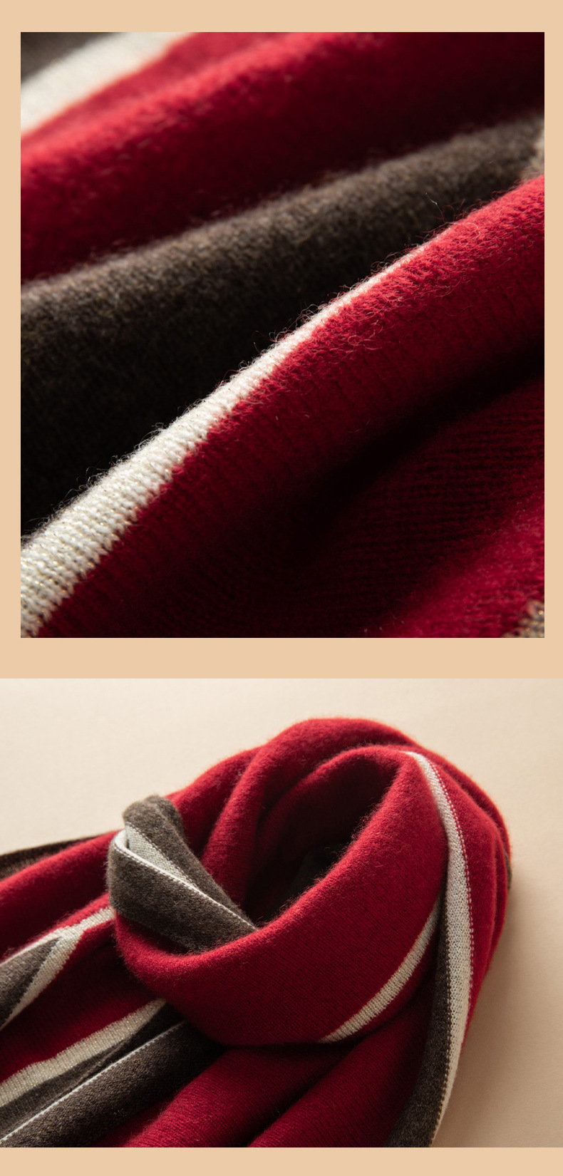 Fashionable thickened shawl scarf, 32*180cm - Image 6