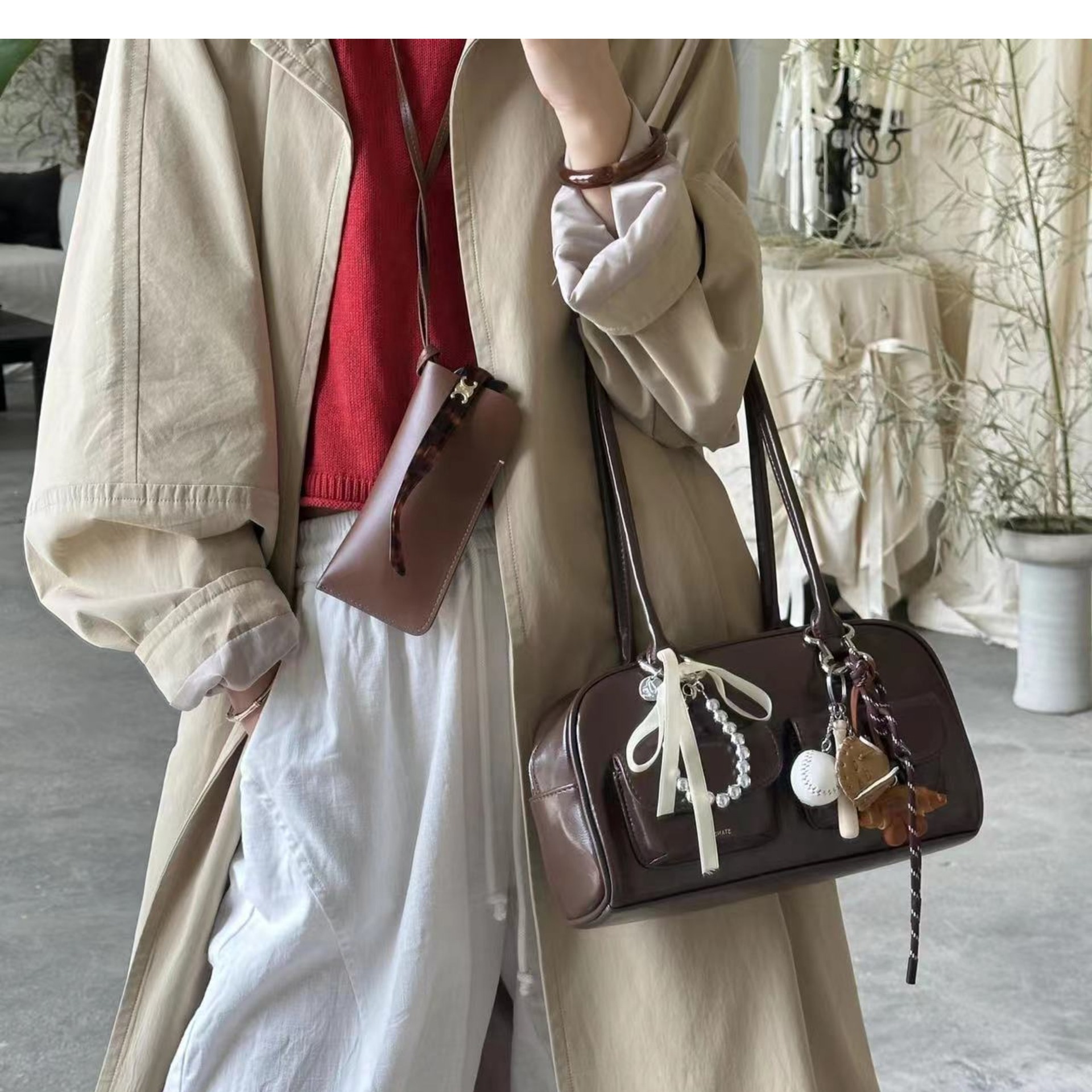 Elegant Shoulder Bag, 26*15cm / 20*11cm - Image 3