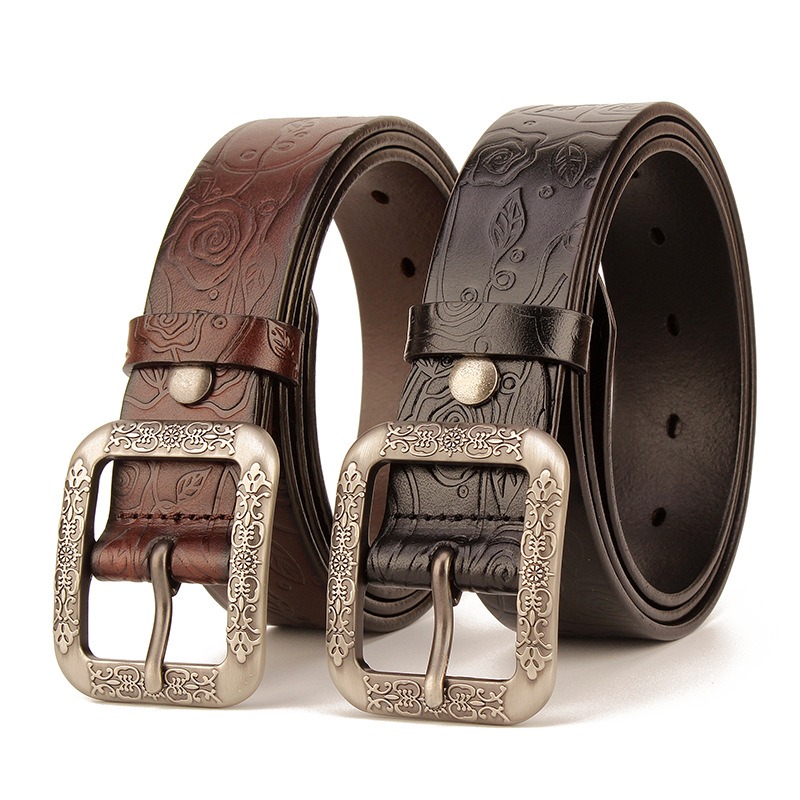 100% cowhide, 24k pure steel buckle belt